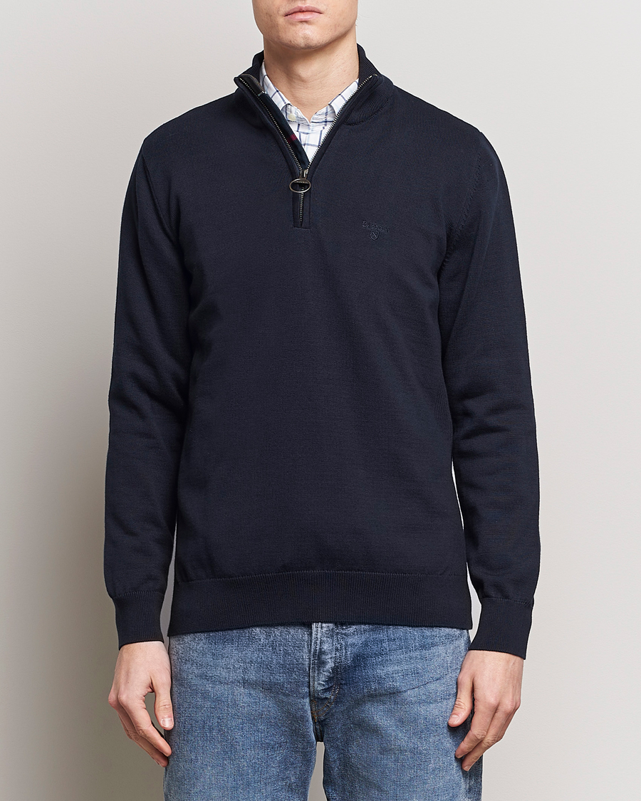 Herre | Avdelinger | Barbour Lifestyle | Cotton Half Zip Navy