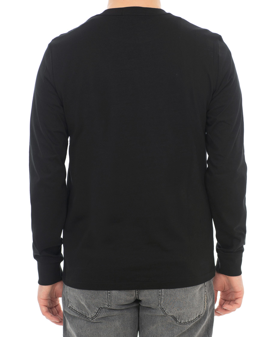 Herre | T-Shirts | Fred Perry | Logo Long Sleeve Tee Black