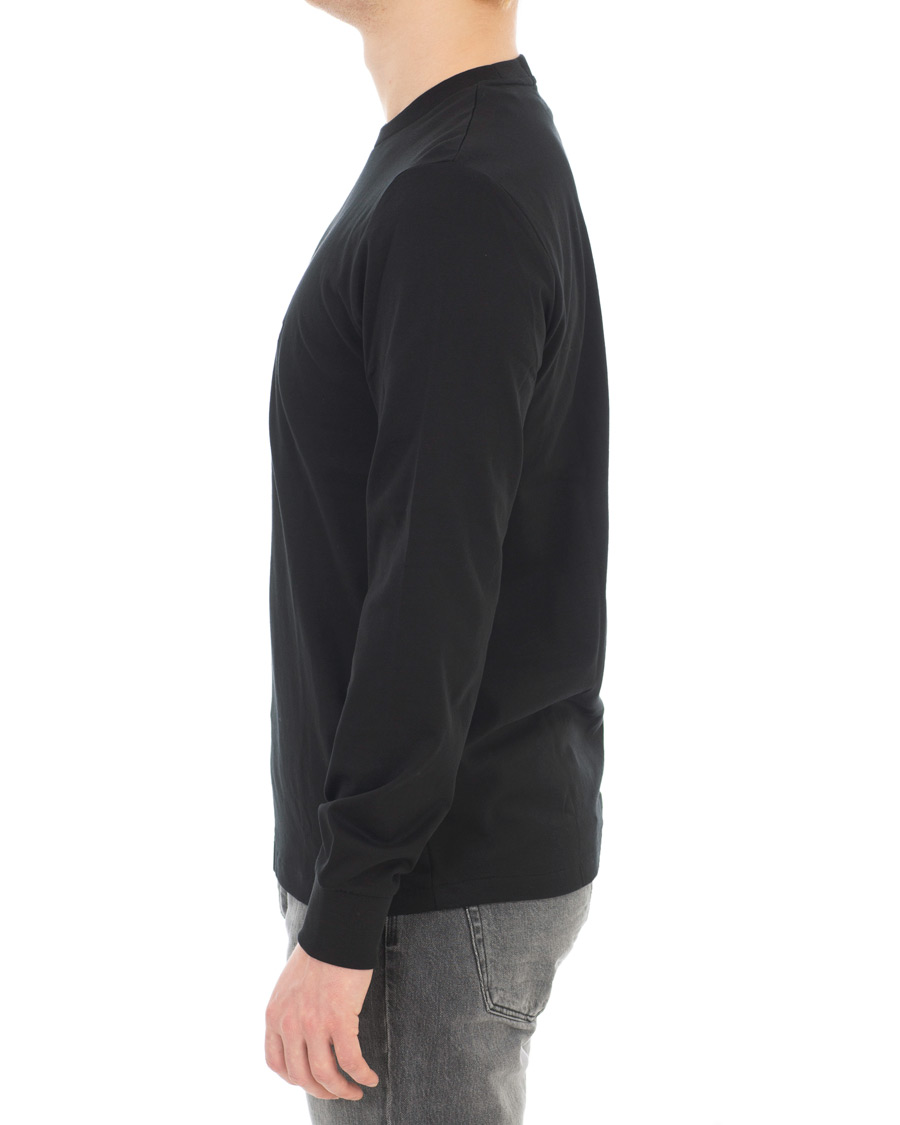 Herre | T-Shirts | Fred Perry | Logo Long Sleeve Tee Black