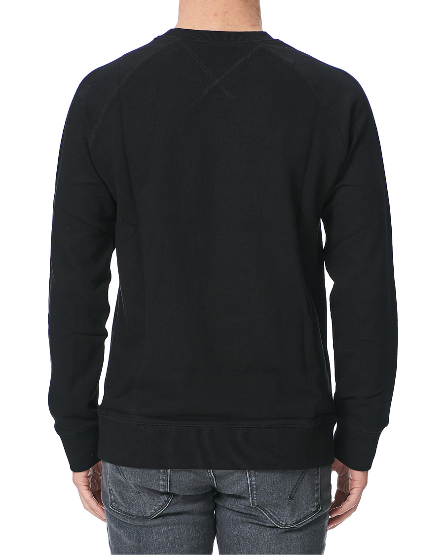 Herre | Gensere | Nudie Jeans | Samuel Logo Crew Neck Sweatshirt Black