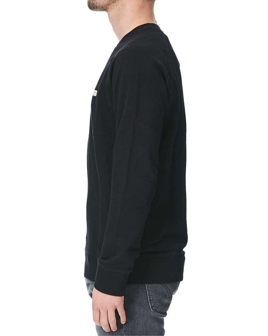 Herre | Gensere | Nudie Jeans | Samuel Logo Crew Neck Sweatshirt Black