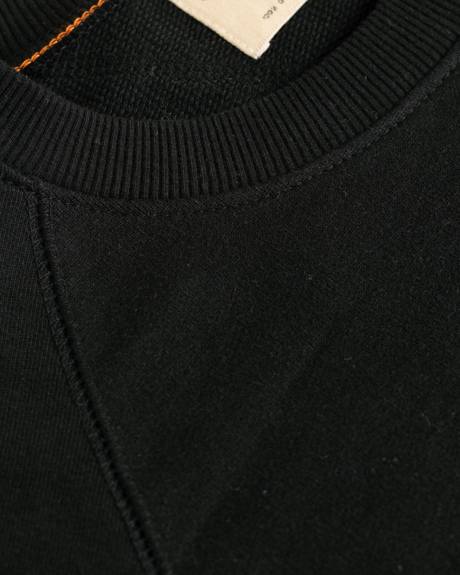 Herre | Gensere | Nudie Jeans | Samuel Logo Crew Neck Sweatshirt Black