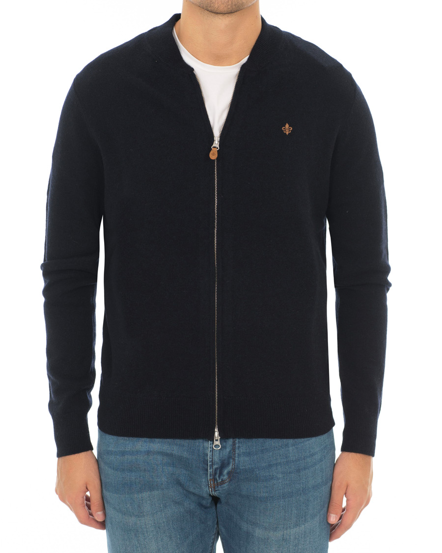Morris Bruce Full Zip Cardigan Navy hos CareOfCarl.no