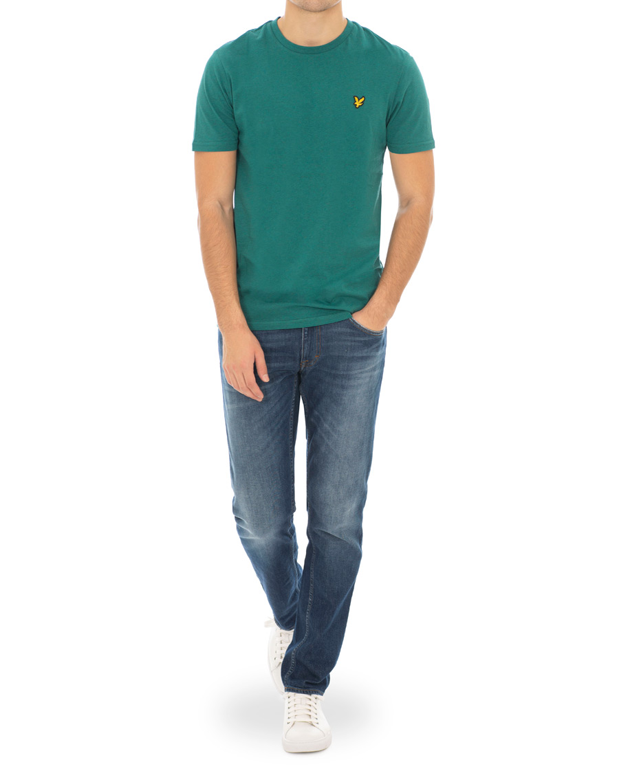 Herre | T-Shirts | Lyle & Scott | Garment Dyed T-Shirt Alpine Green Marl