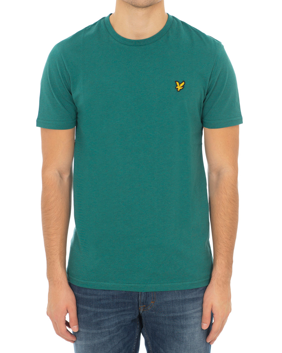 Herre | T-Shirts | Lyle & Scott | Garment Dyed T-Shirt Alpine Green Marl