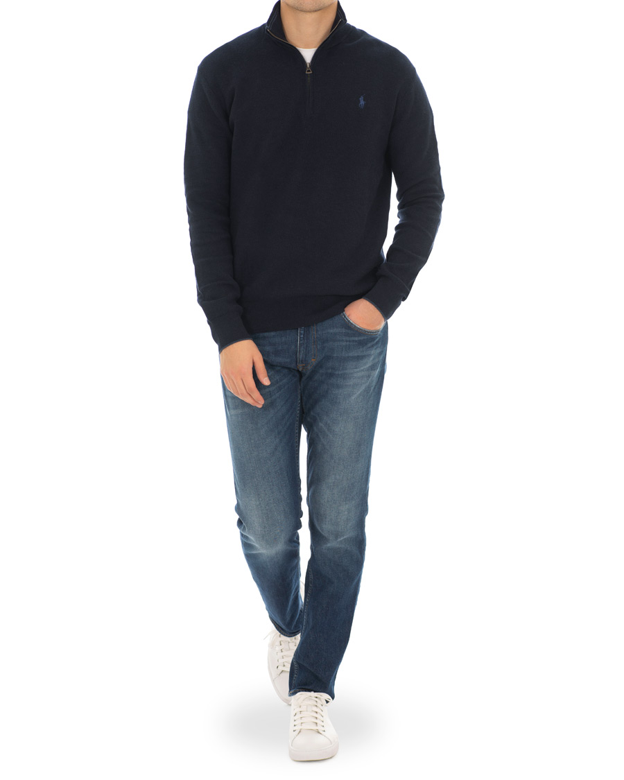 Herre | Gensere | Polo Ralph Lauren | Texture  Half Zip Navy Heather