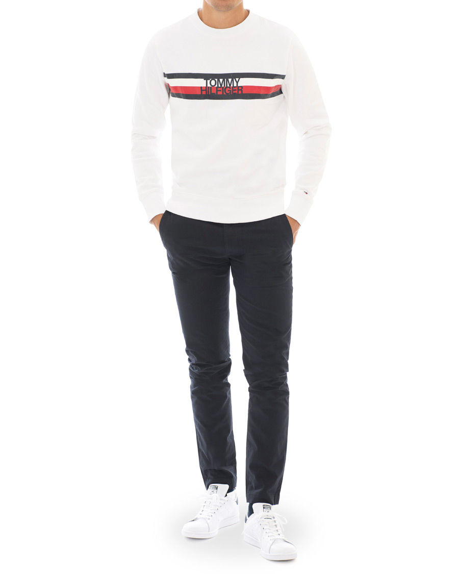 Herre | Gensere | Tommy Hilfiger | Logo Sweatshirt Bright White