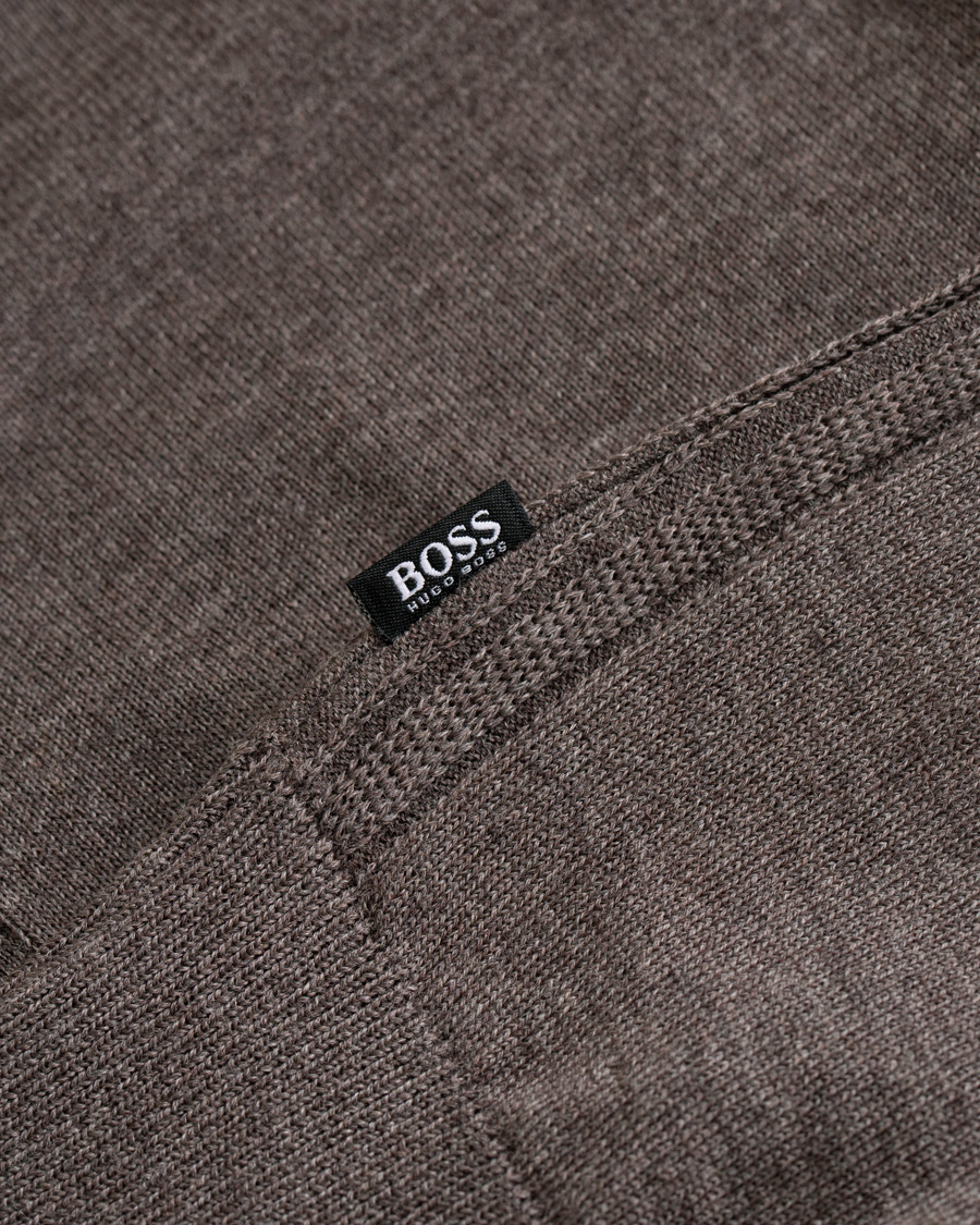 Herre | Gensere | BOSS BLACK | Boss Mardon Merino Wool Cardigan Brown Melange