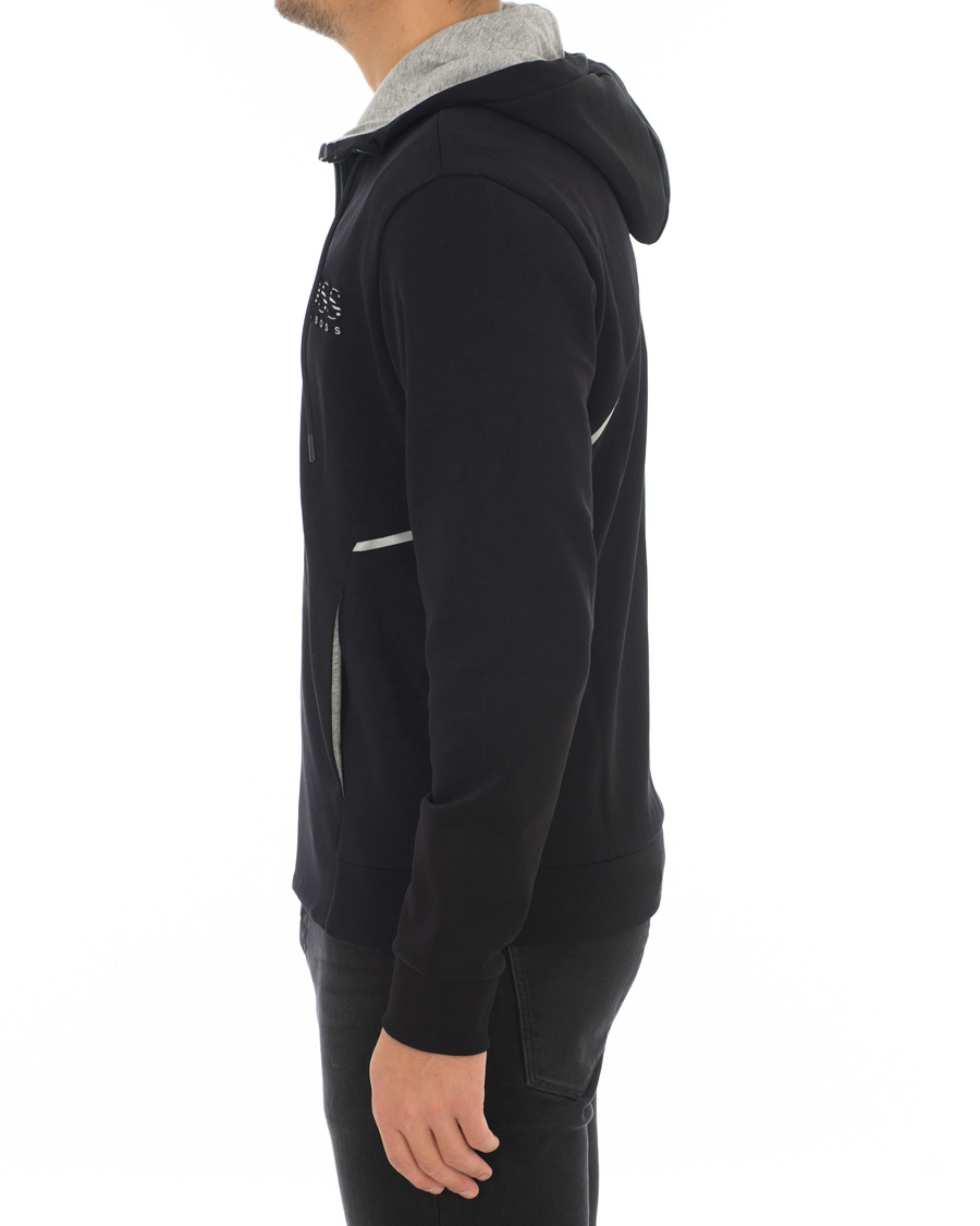 Herre | Gensere | BOSS GREEN | Boss Athleisure Saggy Full Zip Hoodie Black