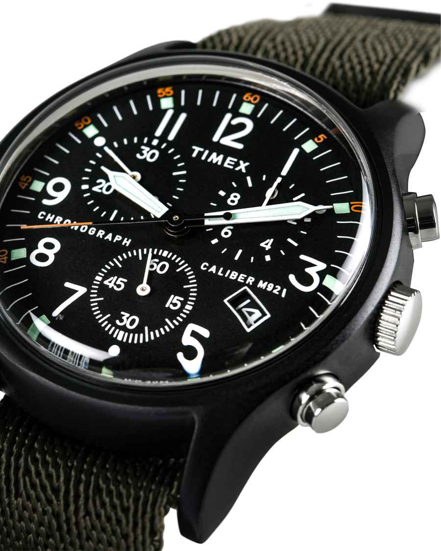 Herre | Timex MK1 Aluminum Chrono 40 Military Weave Black | Timex | MK1 Aluminum Chrono 40 Military Weave Black