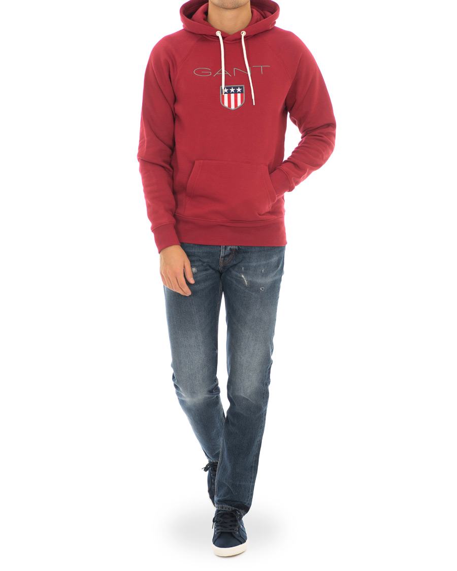 Herre | Gensere | GANT | Shield Hoodie Mahogany Red