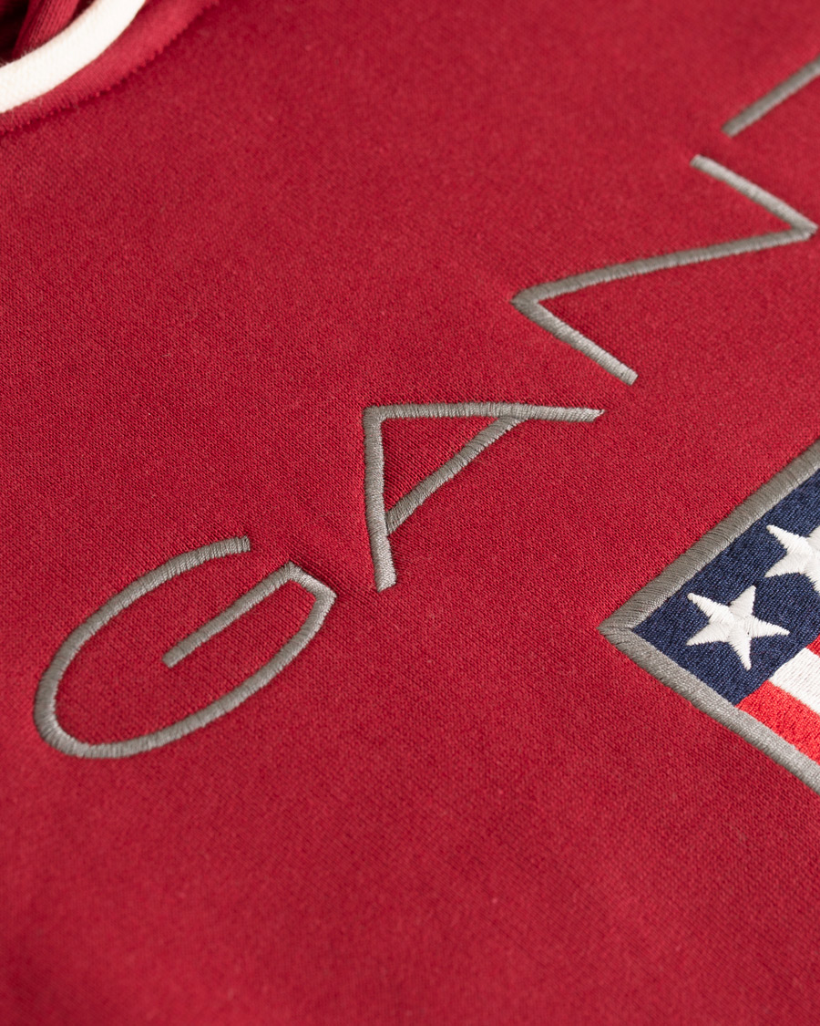 Herre | Gensere | GANT | Shield Hoodie Mahogany Red