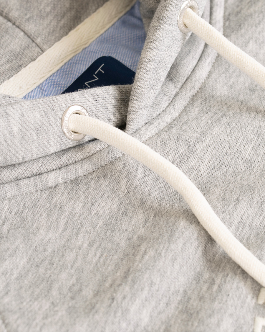 Herre | Gensere | GANT | Logo Hoodie Grey Melange
