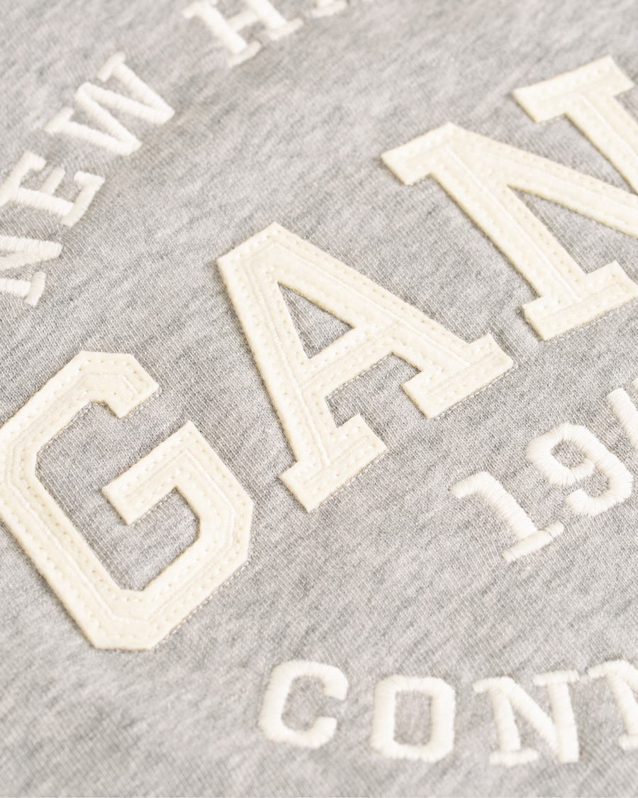 Herre | Gensere | GANT | Logo Hoodie Grey Melange
