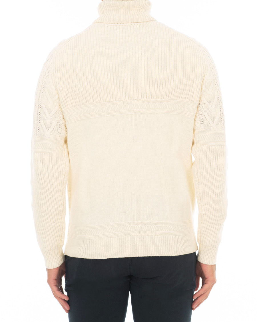 Herre | Gensere | GANT | Aran Knitted Rollneck Cream