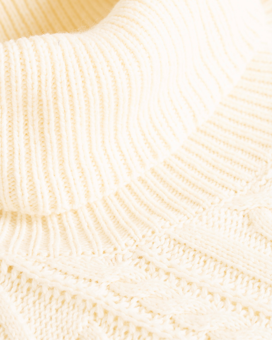 Herre | Gensere | GANT | Aran Knitted Rollneck Cream