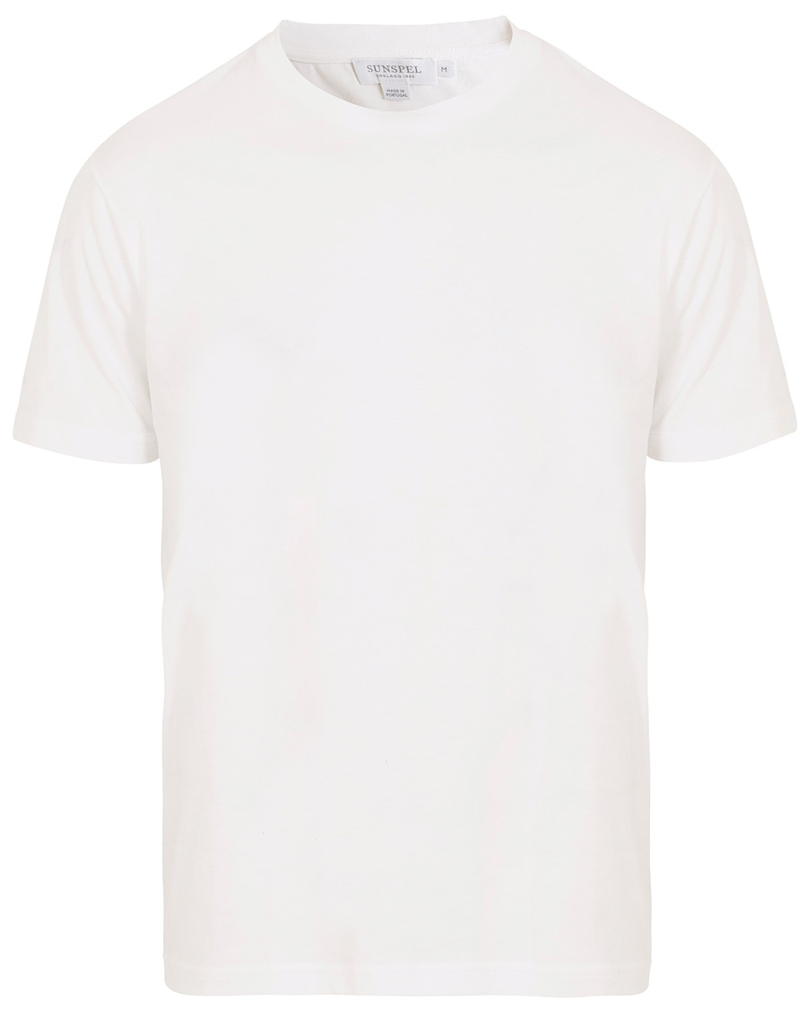 Herre | T-Shirts | Sunspel | Riviera Organic Tee White
