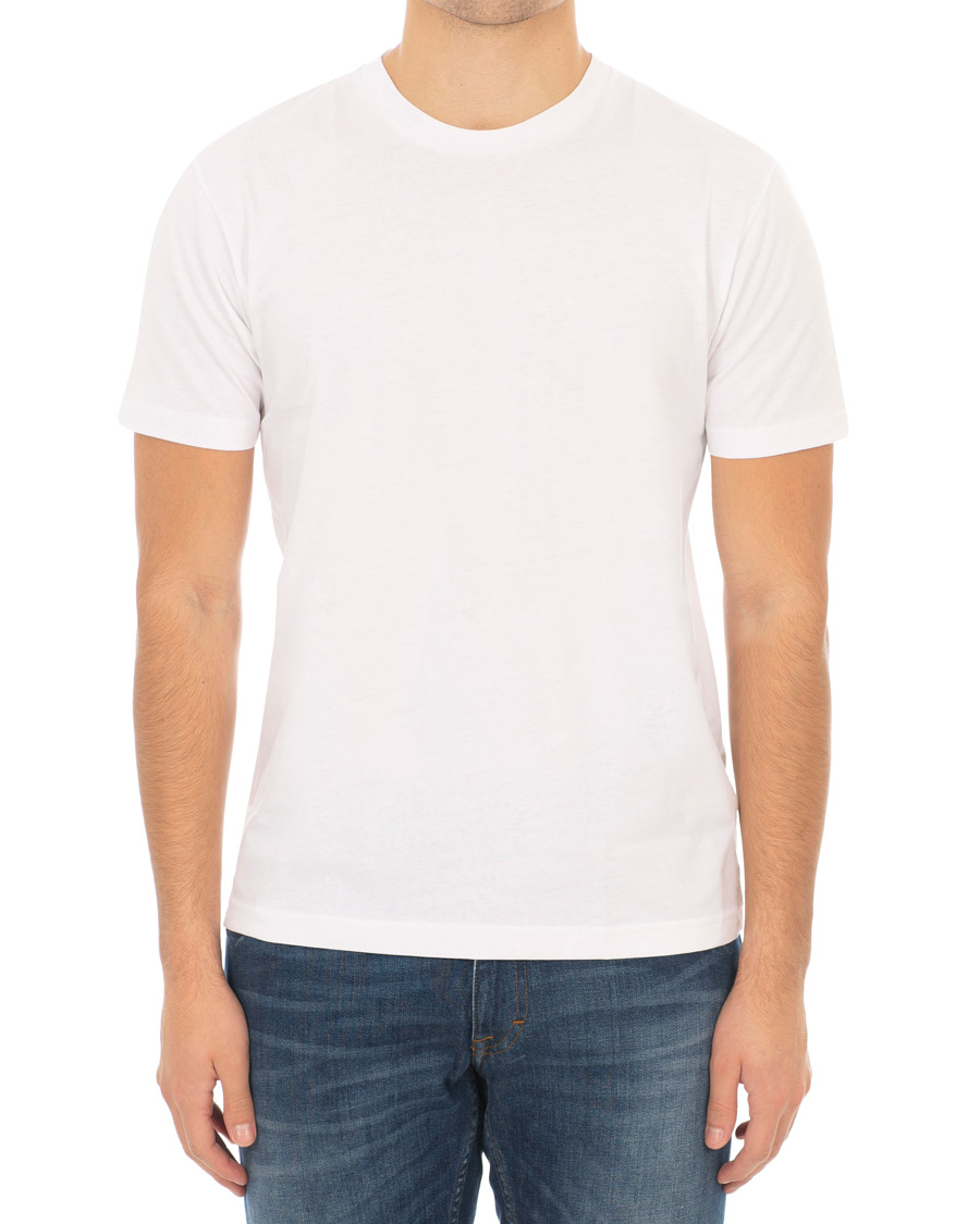 Herre | T-Shirts | Sunspel | Riviera Organic Tee White