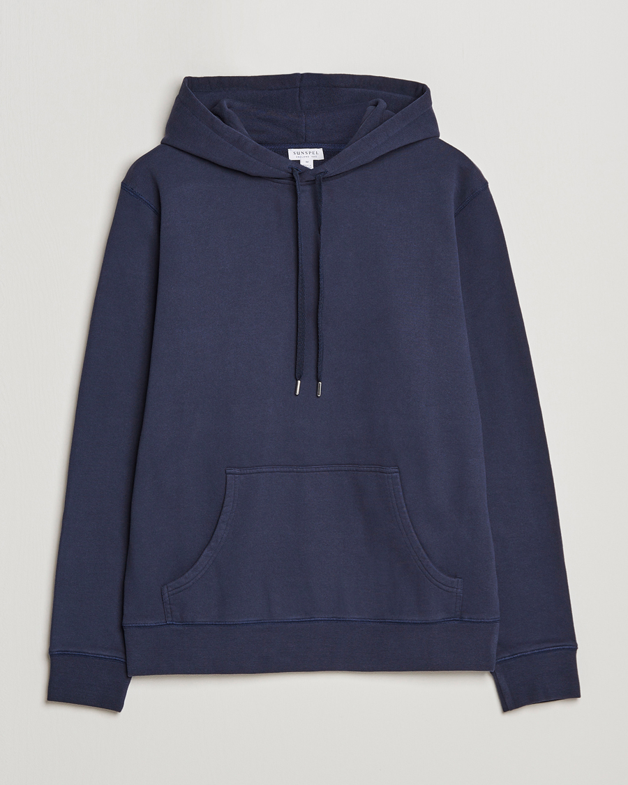 Herre | Gensere | Sunspel | Loopback Hoodie Navy