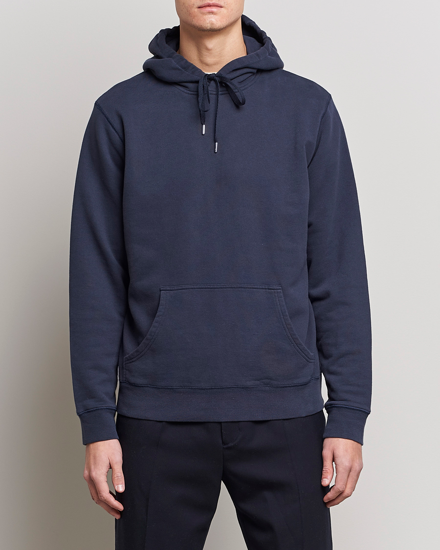 Herre | Loungewear-avdelingen | Sunspel | Loopback Hoodie Navy