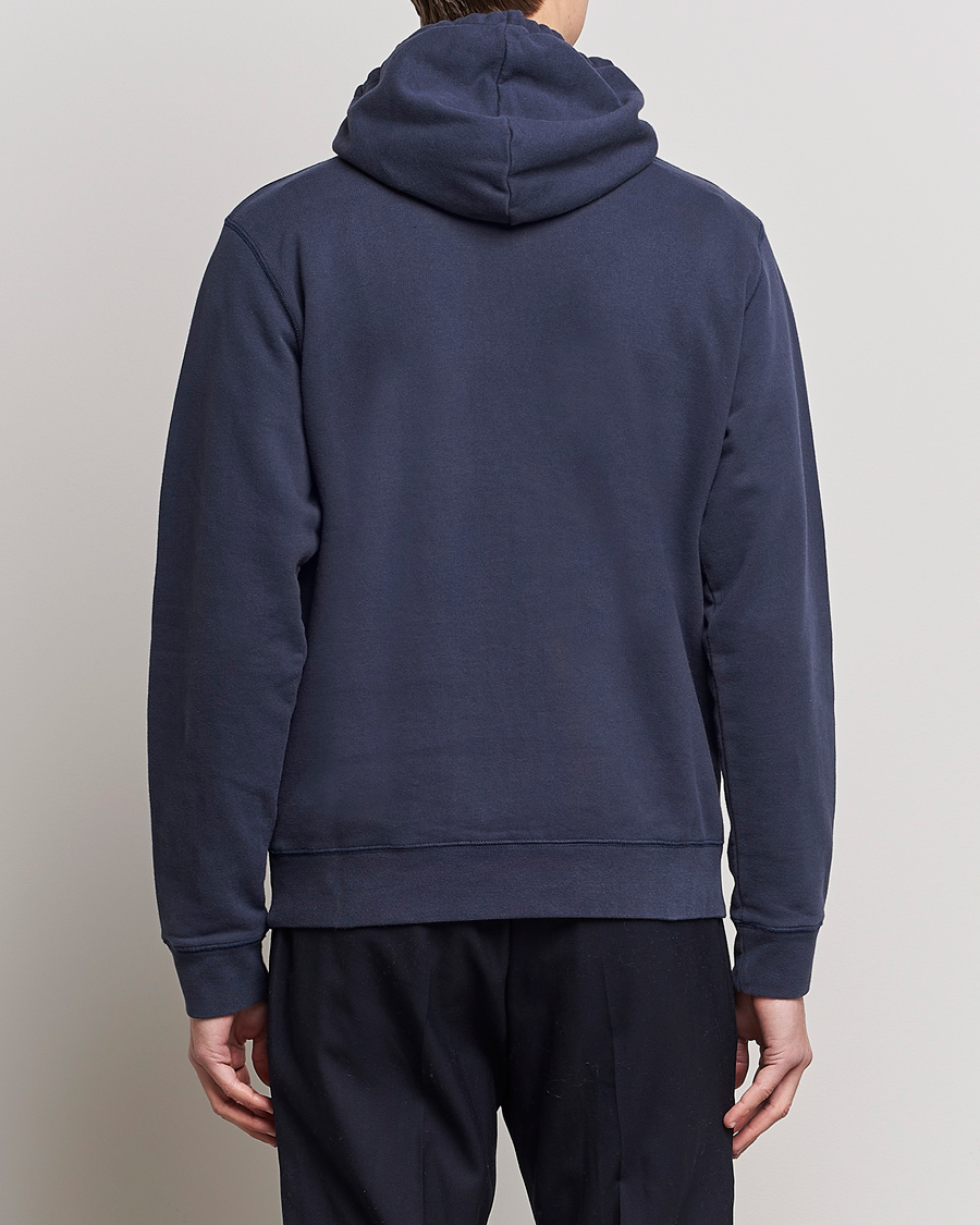 Herre | Gensere | Sunspel | Loopback Hoodie Navy