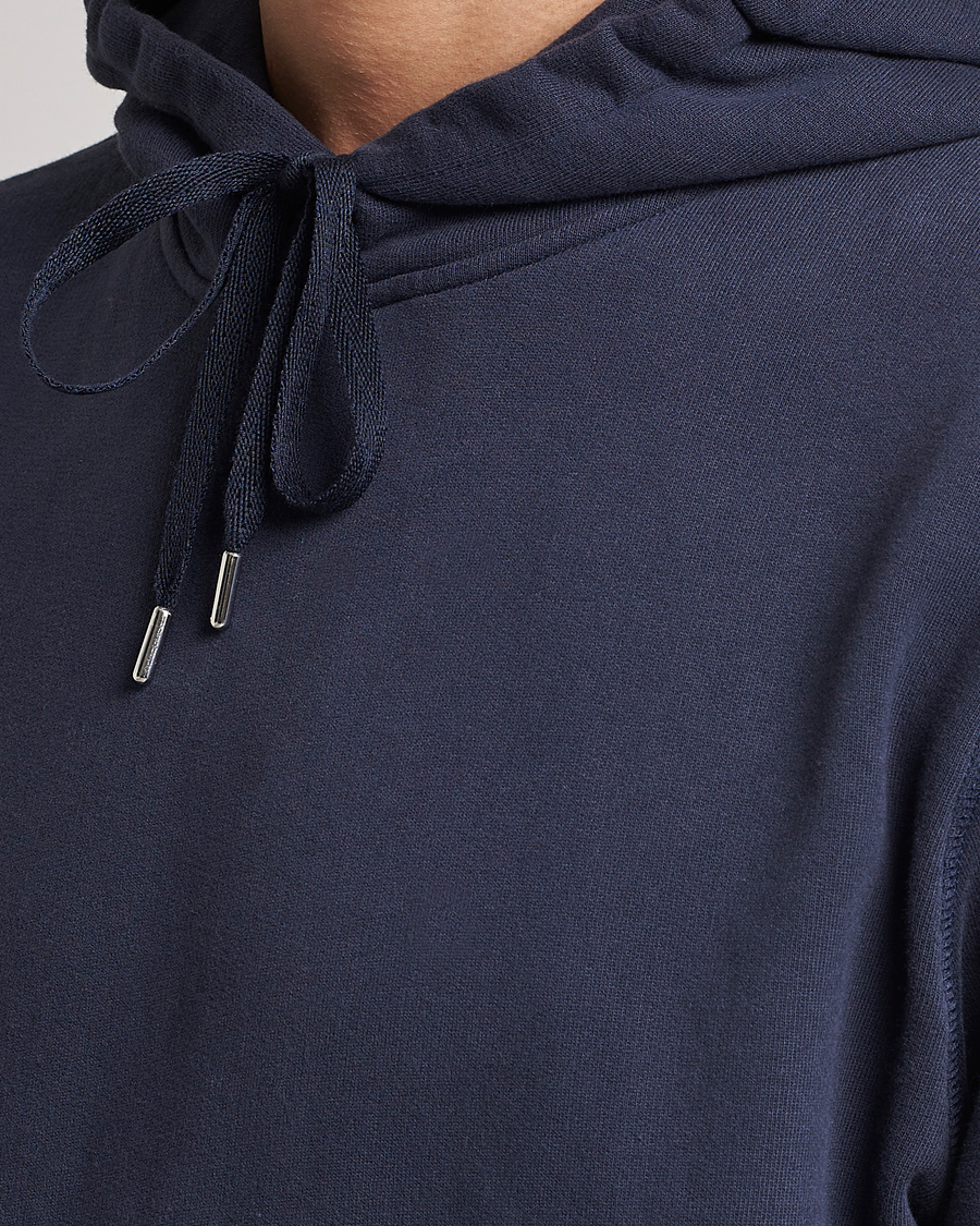 Herre | Gensere | Sunspel | Loopback Hoodie Navy