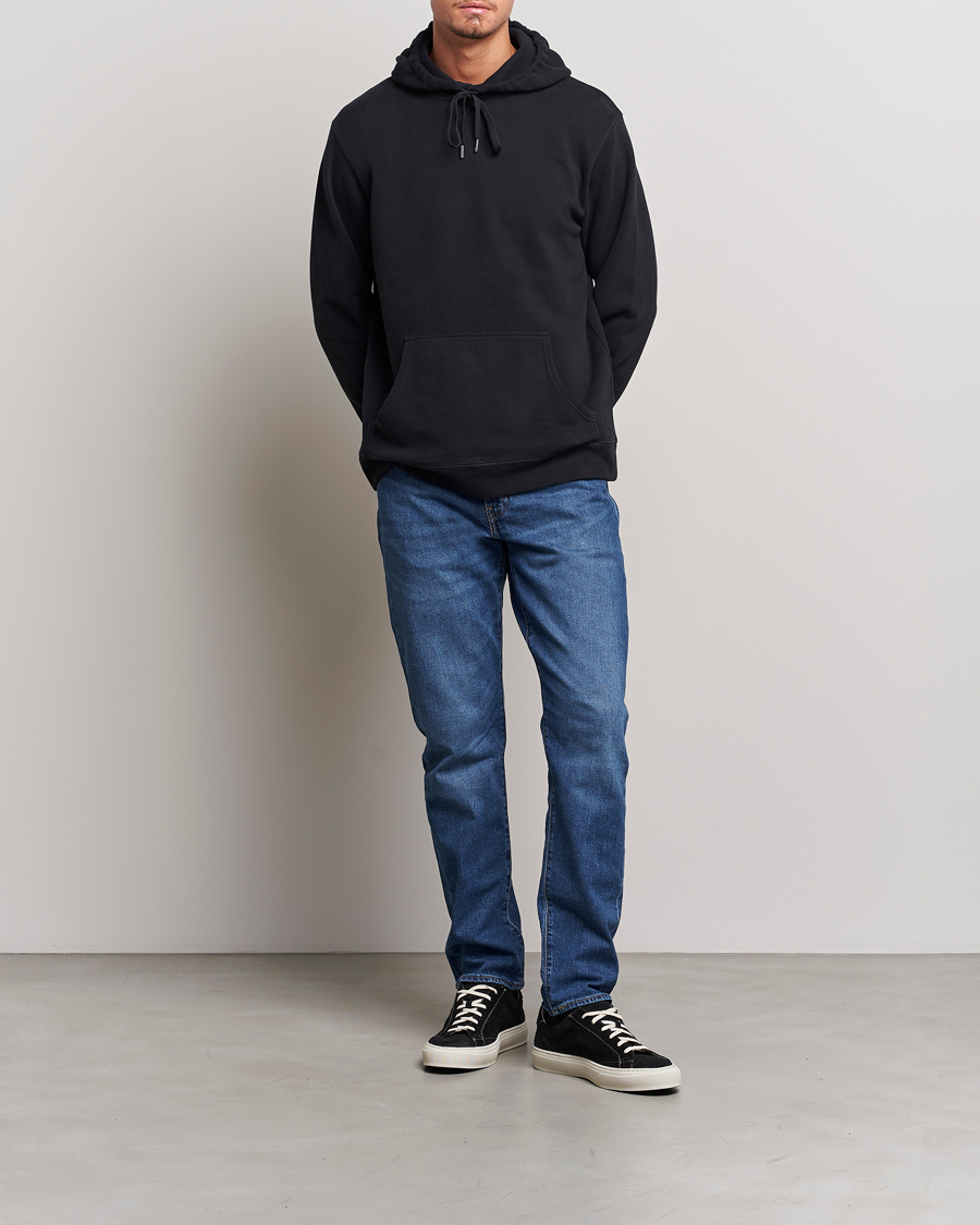 Herre | Gensere | Sunspel | Loopback Hoodie Black