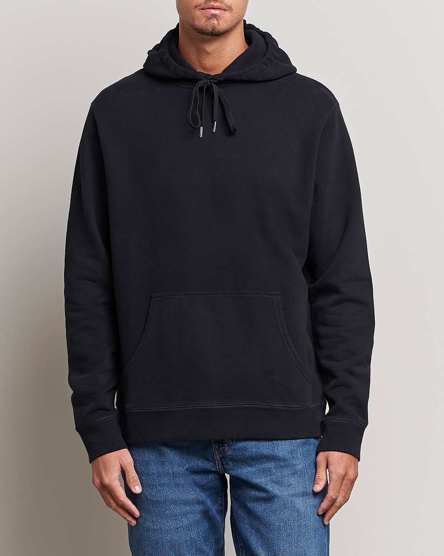 Herre | 20% salg | Sunspel | Loopback Hoodie Black