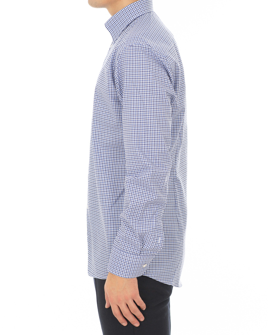 Herre | Skjorter | Eton | Slim Fit Micro Check Cut Away Shirt White/Blue