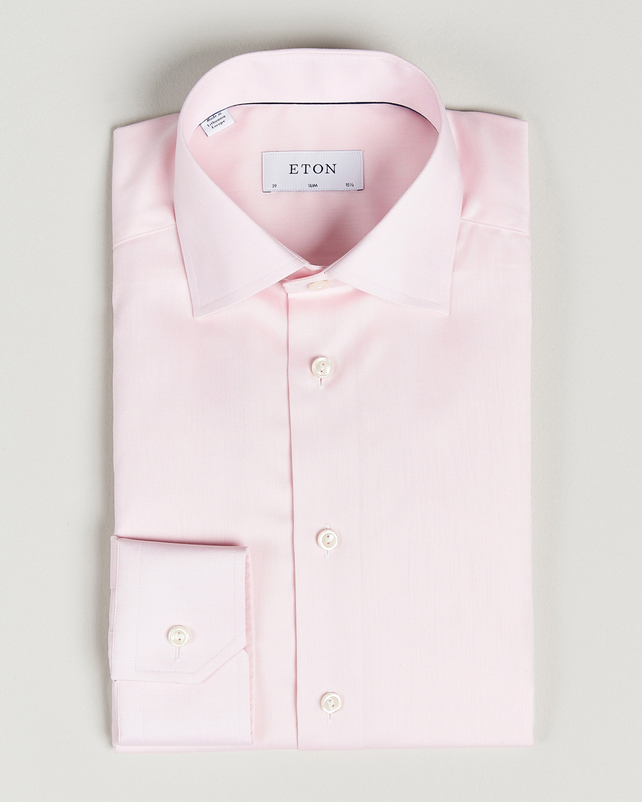 Herre | Skjorter | Eton | Slim Fit Signature Twill Shirt Pink