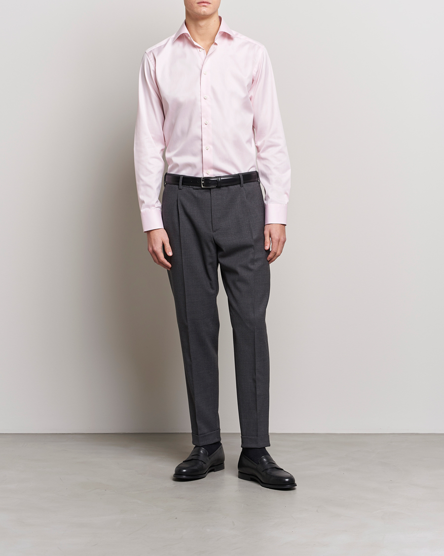 Herre | Businesskjorter | Eton | Slim Fit Signature Twill Shirt Pink