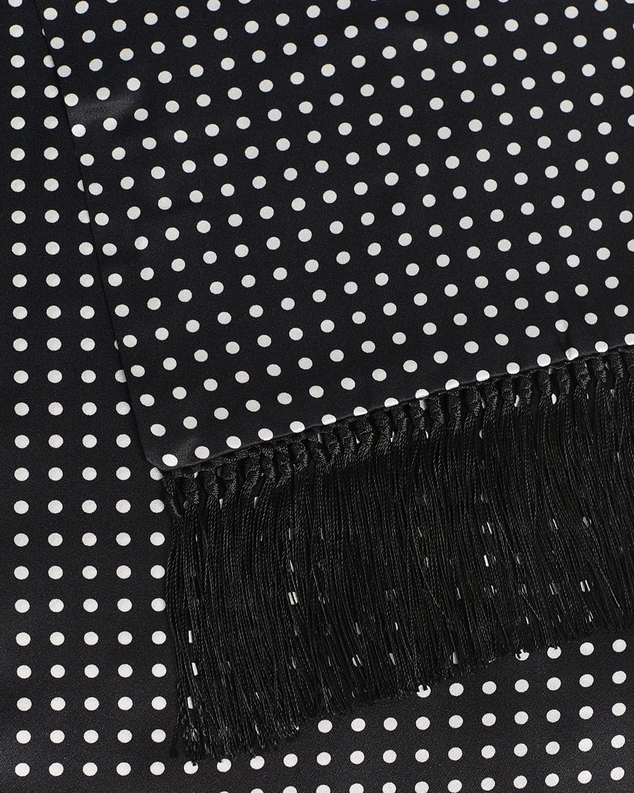 Herre | Eton Silk Polka Dot Scarf Black | Eton | Silk Polka Dot Scarf Black