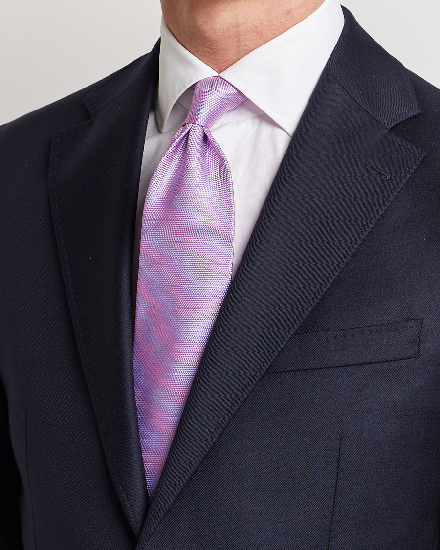 Herre | Business & Beyond | Eton | Silk Basket Weave Tie Pink