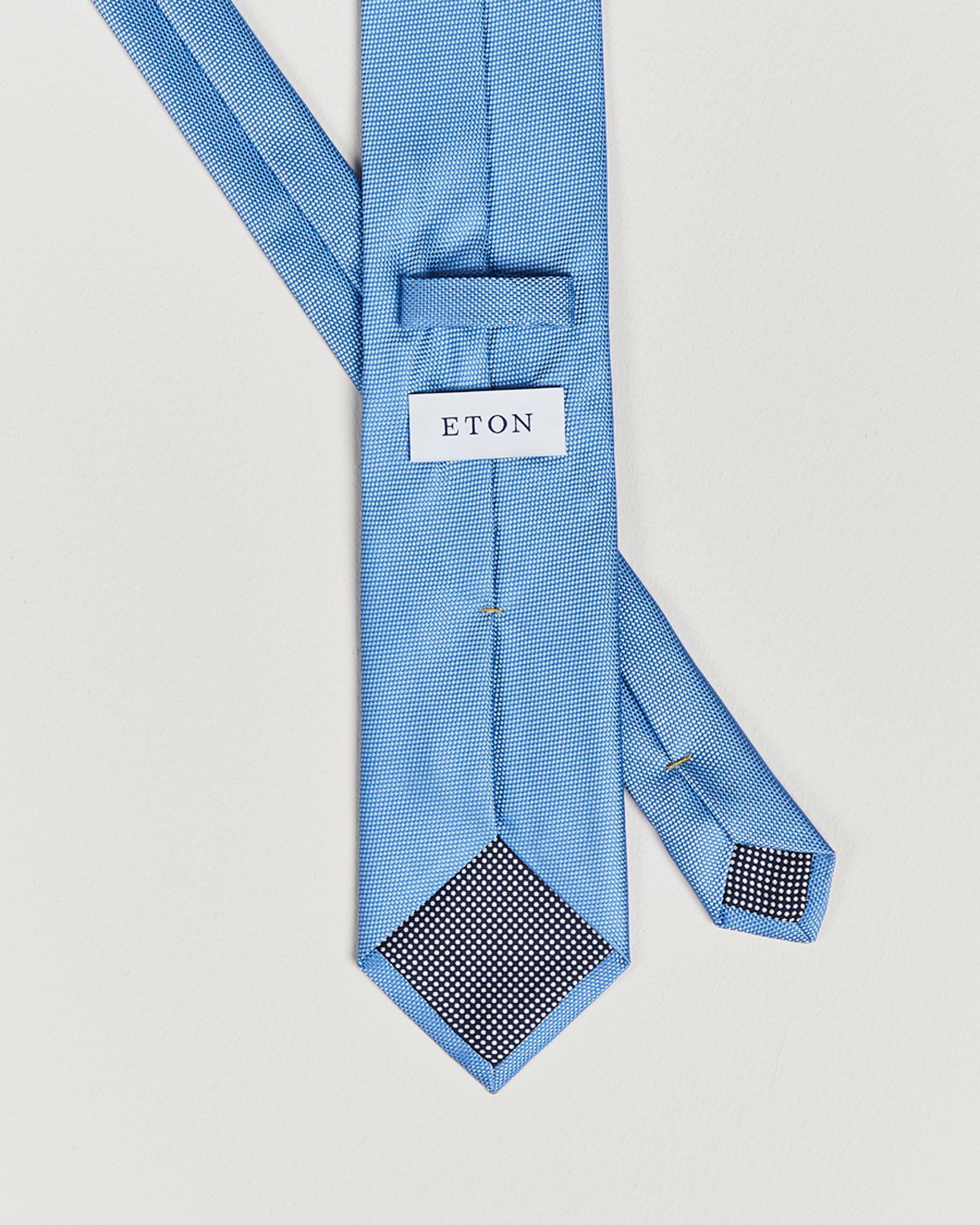 Herre | Slips | Eton | Silk Basket Weave Tie Light Blue