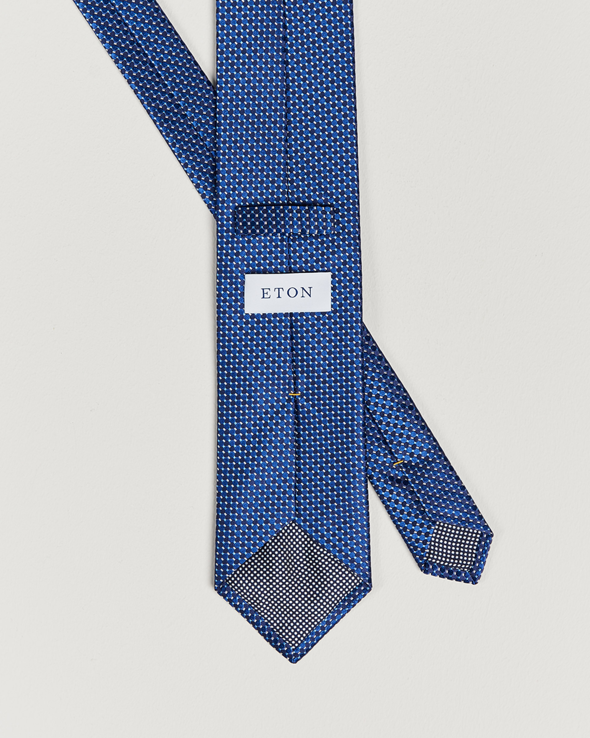 Herre | Slips | Eton | Silk Geometric Weave Tie Navy