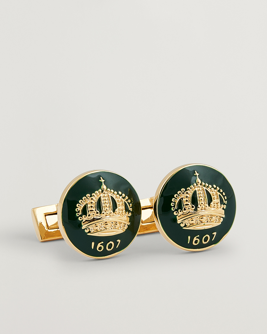 Herre | Mansjettknapper | Skultuna | The Crown Cufflinks Green