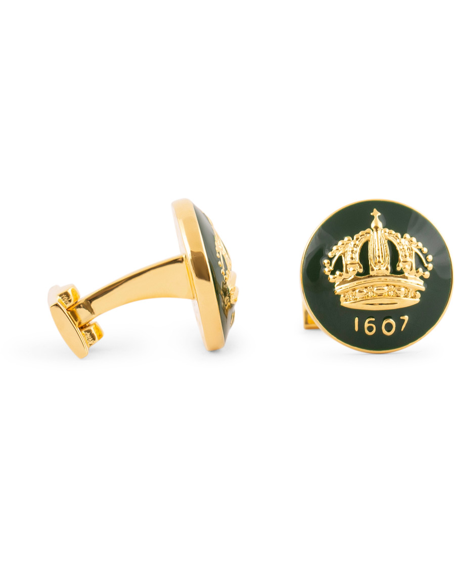 Herre | Mansjettknapper | Skultuna | The Crown Cufflinks Green