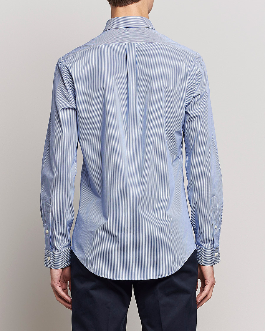 Herre | Skjorter | Polo Ralph Lauren | Slim Fit Thin Stripe Poplin Shirt Blue/White