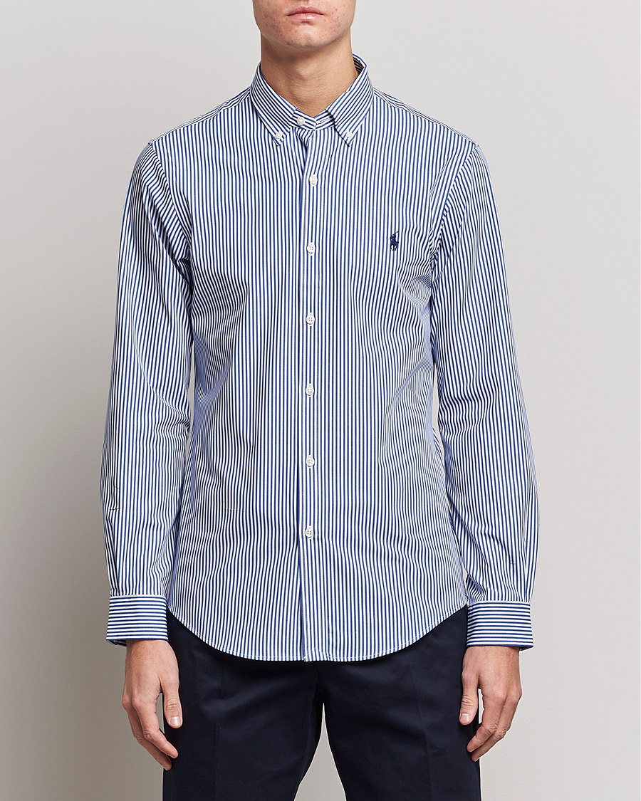 Herre | Casual | Polo Ralph Lauren | Slim Fit Big Stripe Poplin Shirt Blue/White