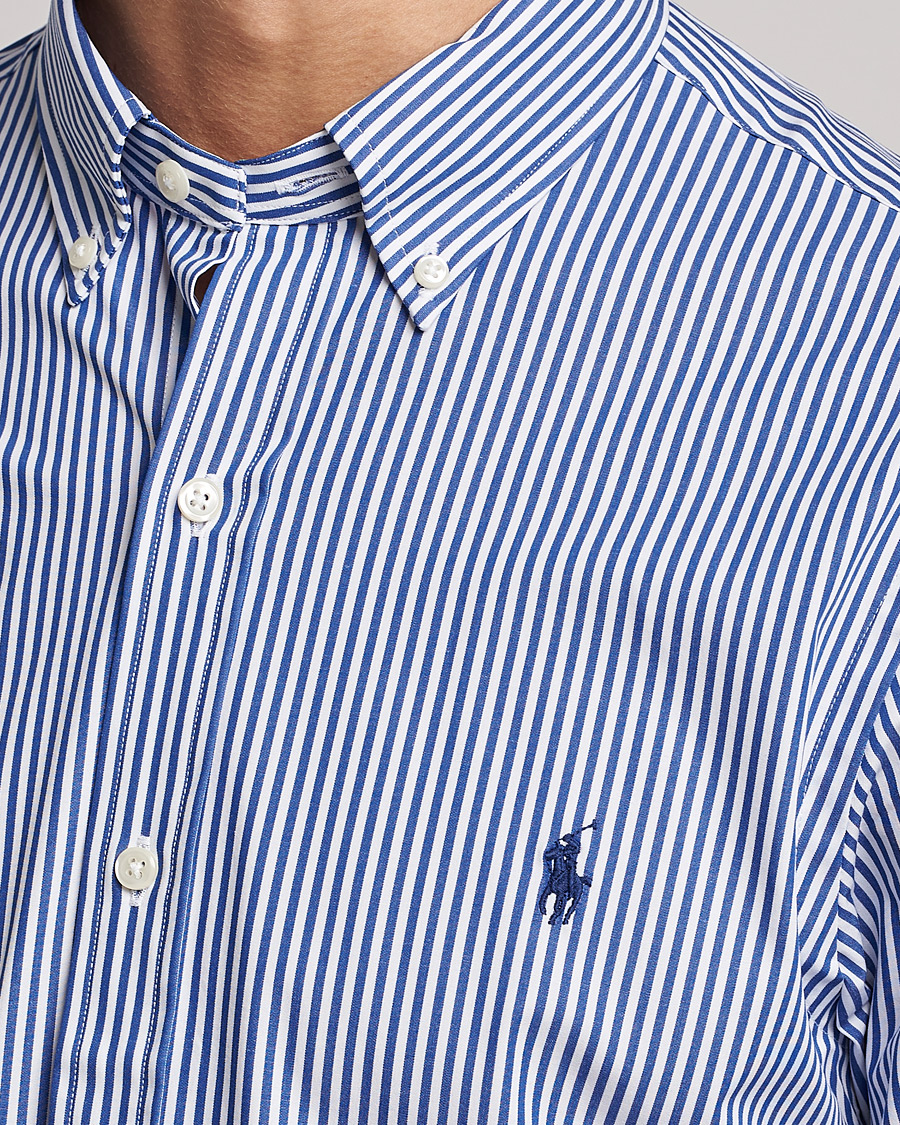 Herre | Skjorter | Polo Ralph Lauren | Slim Fit Big Stripe Poplin Shirt Blue/White