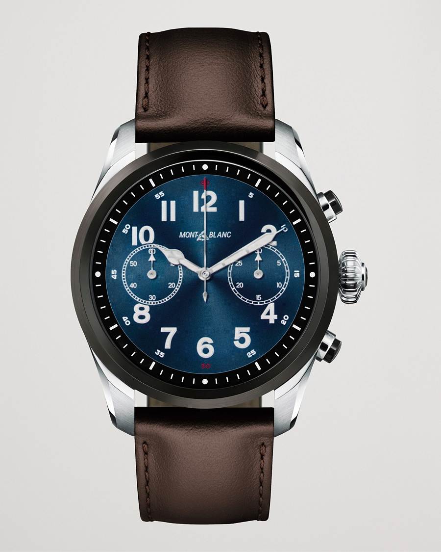 Herre | | Montblanc | Summit2 42mm Smartwatch Steel Bicolor / Brown Calf