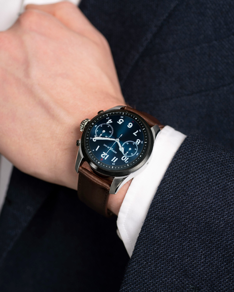 Herre | | Montblanc | Summit2 42mm Smartwatch Steel Bicolor / Brown Calf
