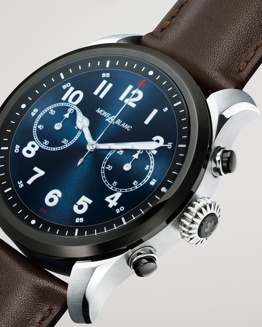 Herre | | Montblanc | Summit2 42mm Smartwatch Steel Bicolor / Brown Calf