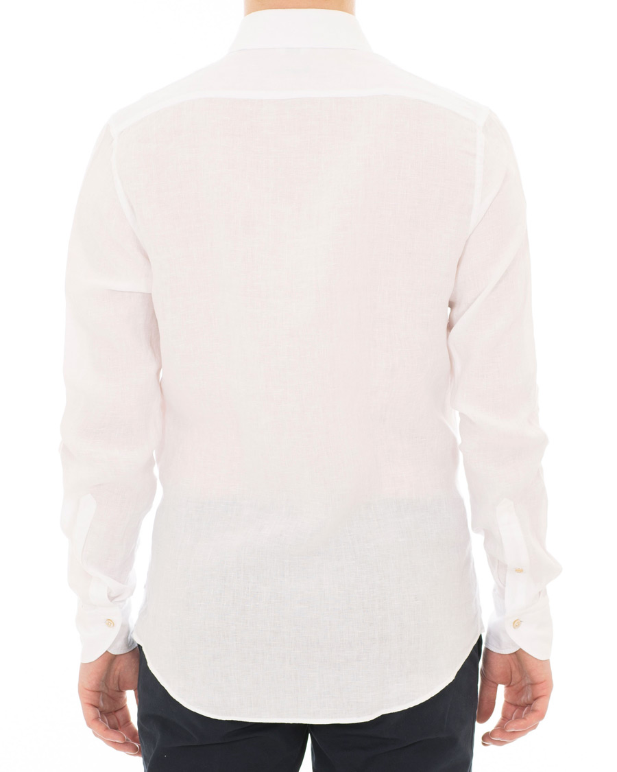 Herre | Skjorter | Stenströms | Slimline Cut Away Linen Shirt White