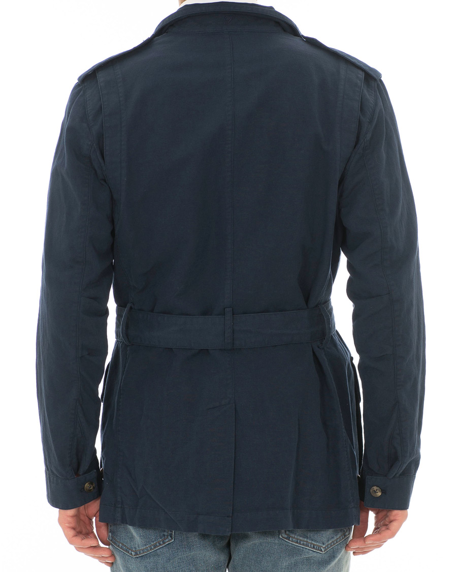 Herre | Jakker | Stenströms | Cotton Linen Field Jacket Navy