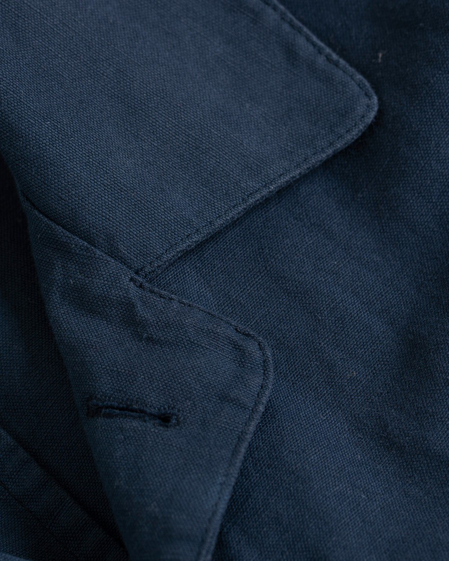 Herre | Jakker | Stenströms | Cotton Linen Field Jacket Navy