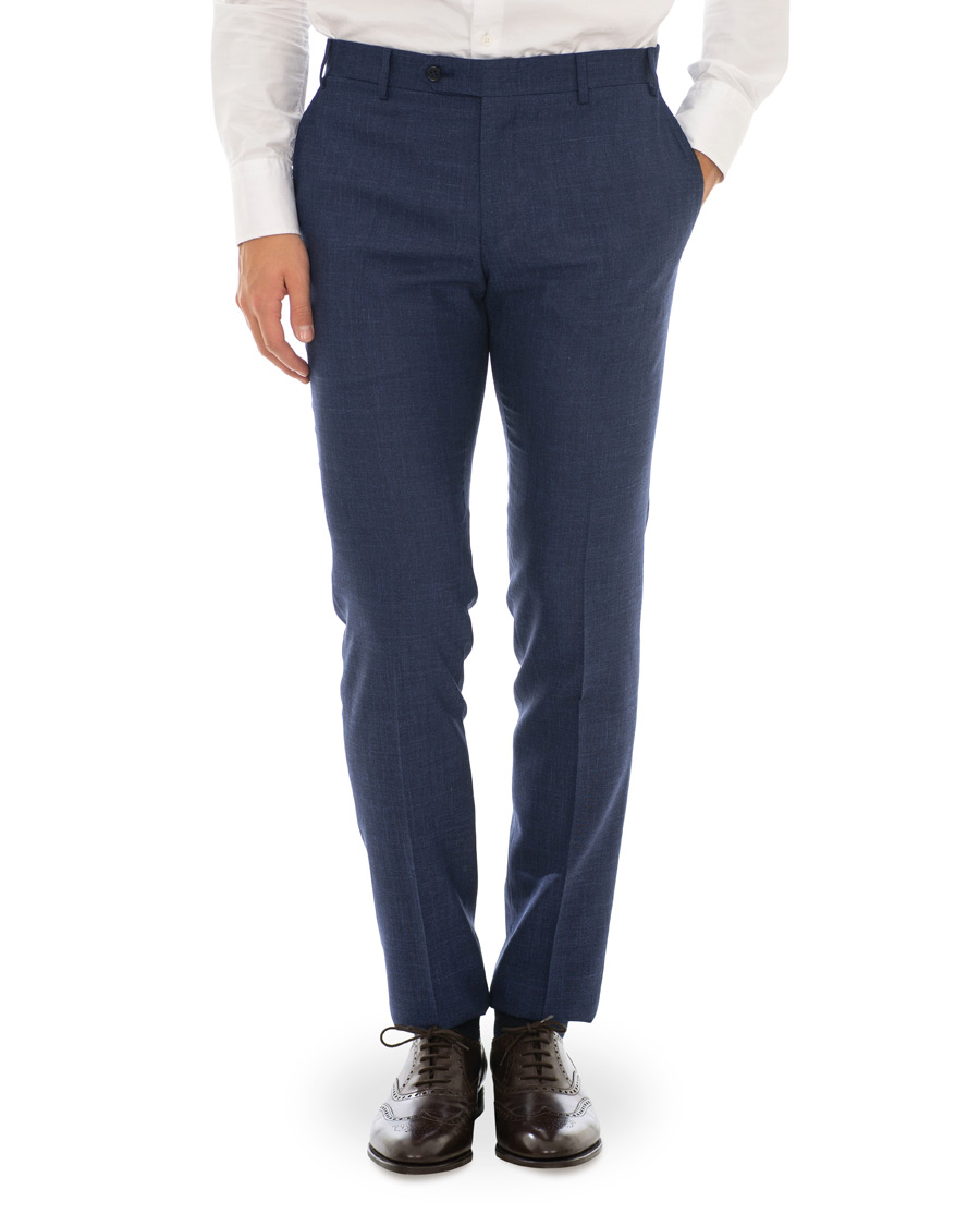 Herre | Dresser | Canali | Capri Wool/Linen Suit Dark Blue
