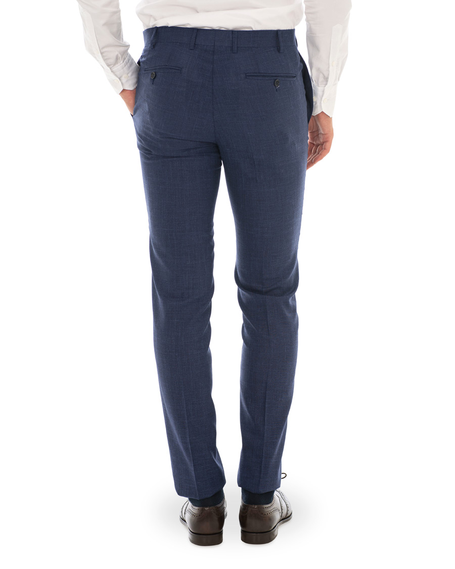 Herre | Dresser | Canali | Capri Wool/Linen Suit Dark Blue