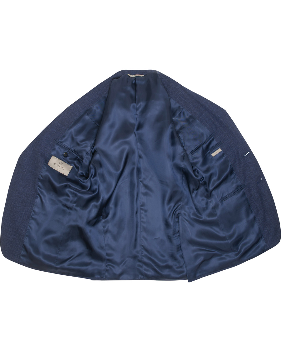 Herre | Dresser | Canali | Capri Wool/Linen Suit Dark Blue