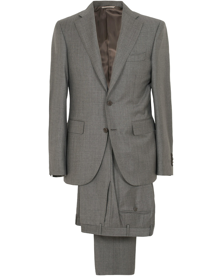 Herre | Dresser | Canali | Capri Wool Shark Skin Suit Grey